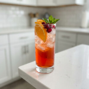 Cranberry Orange Sparkler Mocktail Recipe