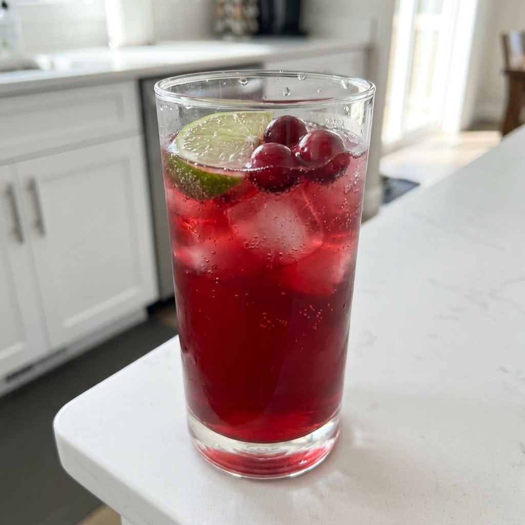 Ginger Cranberry Fizz Cocktail Recipe