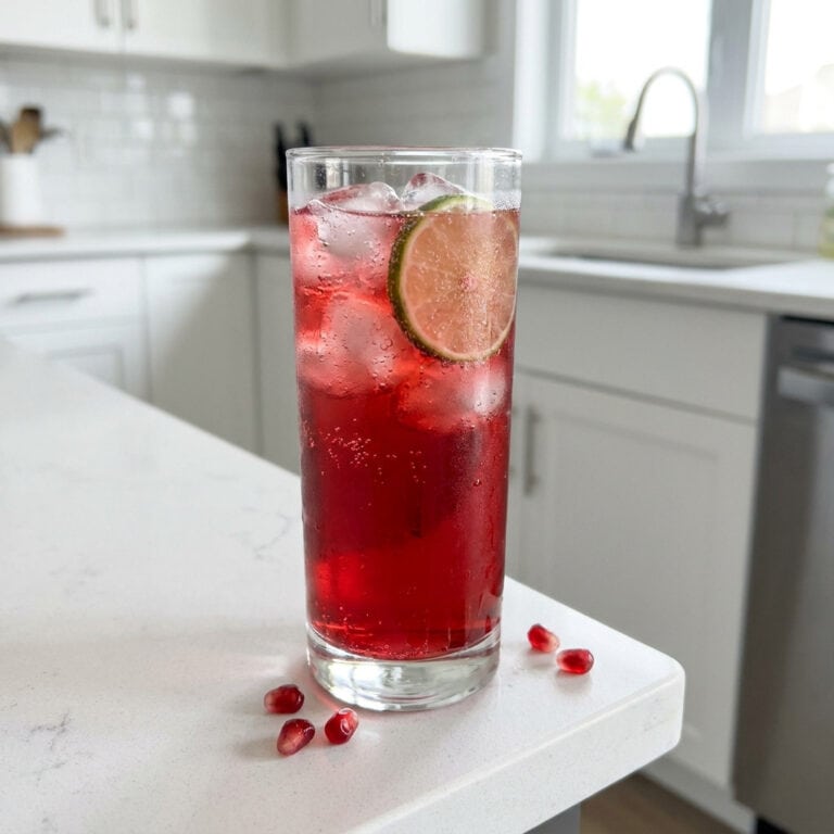 Pomegranate Lime Fizz Mocktail Recipe