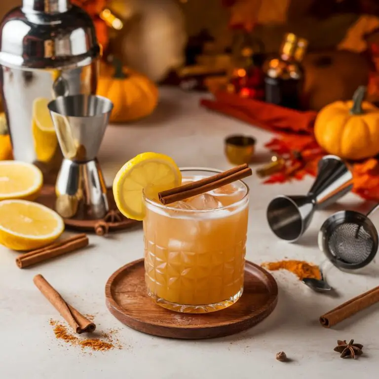 Fall Spiced Whiskey Sour recipe