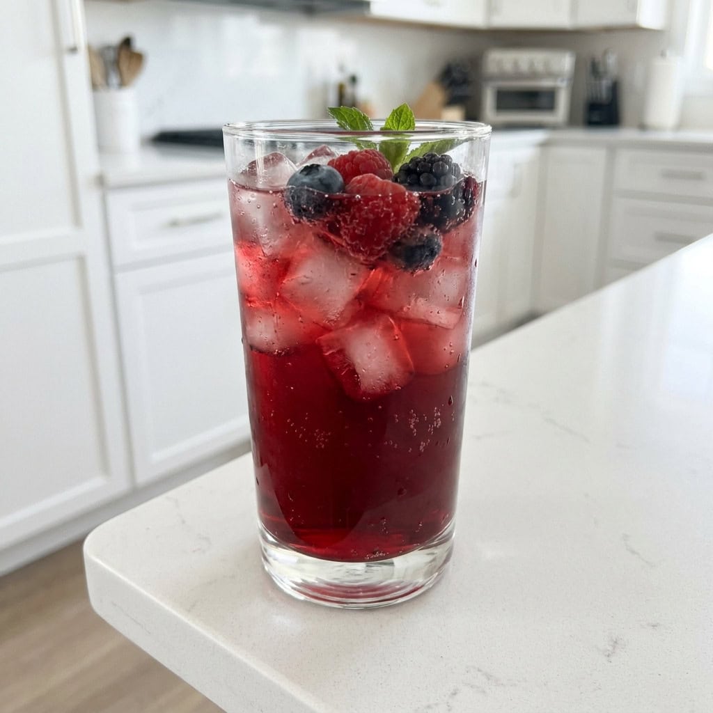 Berry Harvest Spritzer Mocktail Recipe