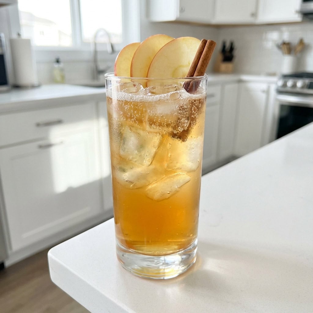 Bourbon Apple Cider Fizz Cocktail Recipe