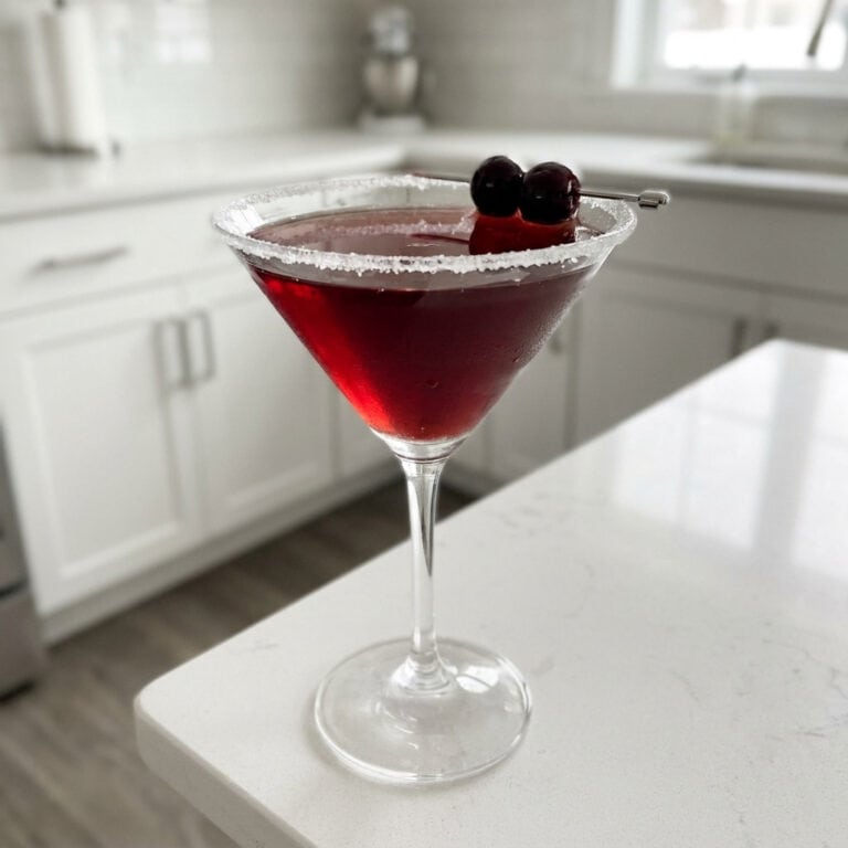 Christmas Cherry Martini Cocktail Recipe