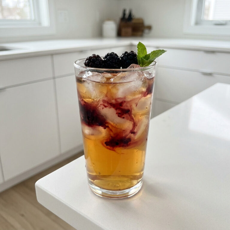 Cider and Blackberry Swirl Mocktail Recipe
