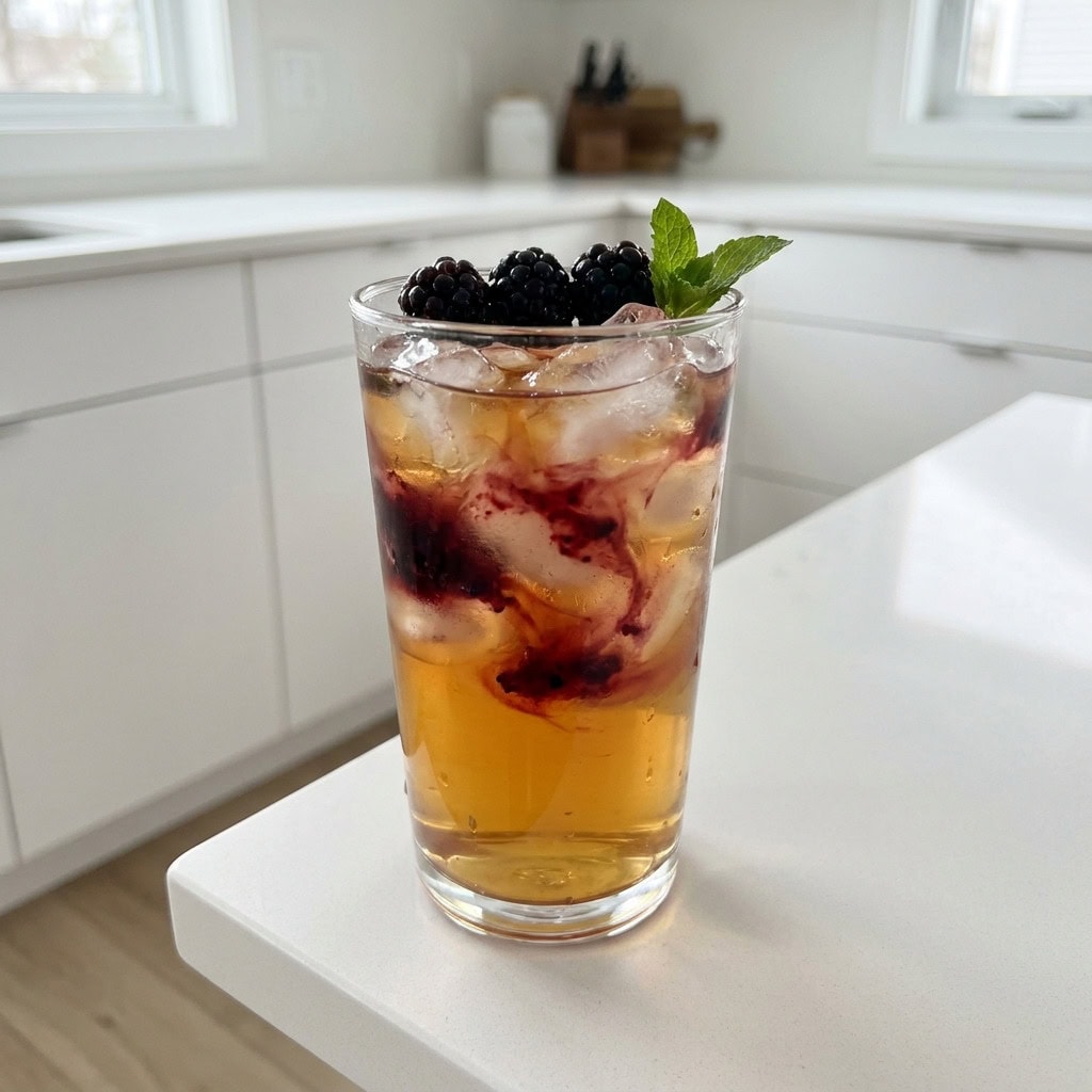 Cider and Blackberry Swirl Mocktail Recipe