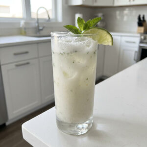 Frosty Coconut Mint Fizz Mocktail Recipe