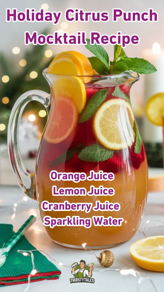 Holiday Citrus Punch Mocktail Recipe
