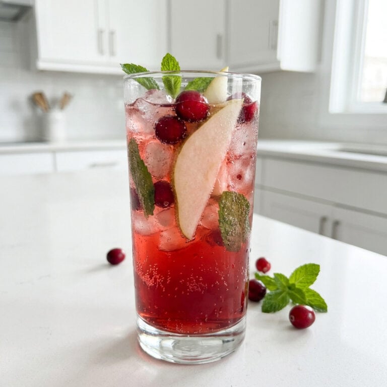 Pear Cranberry Cooler Mocktail Recipe