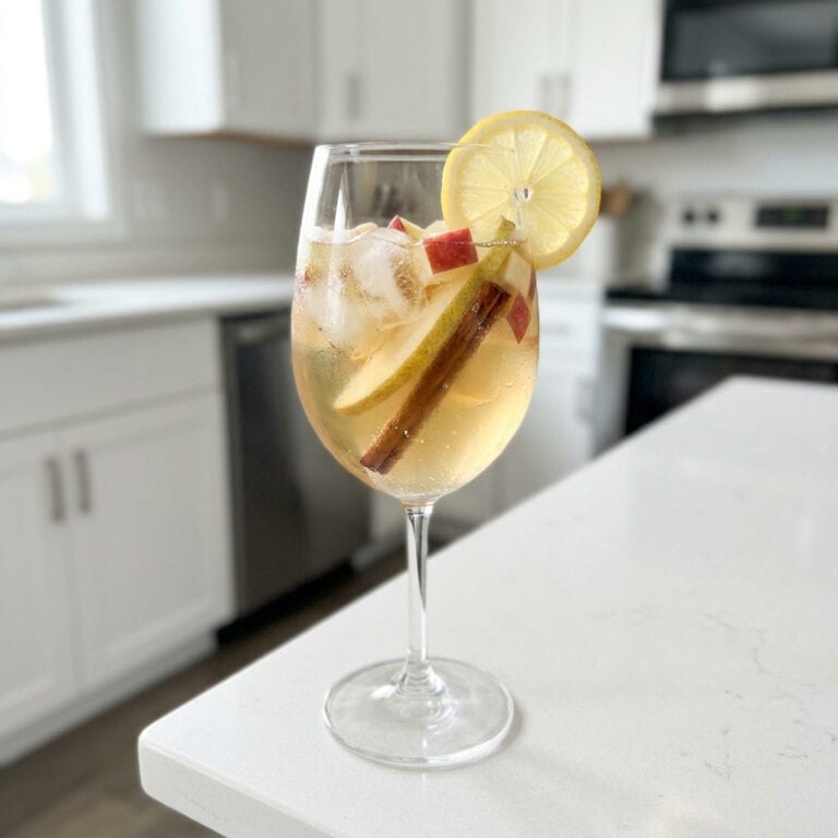 Pear and Apple Cider Sangria Cocktail Recipe