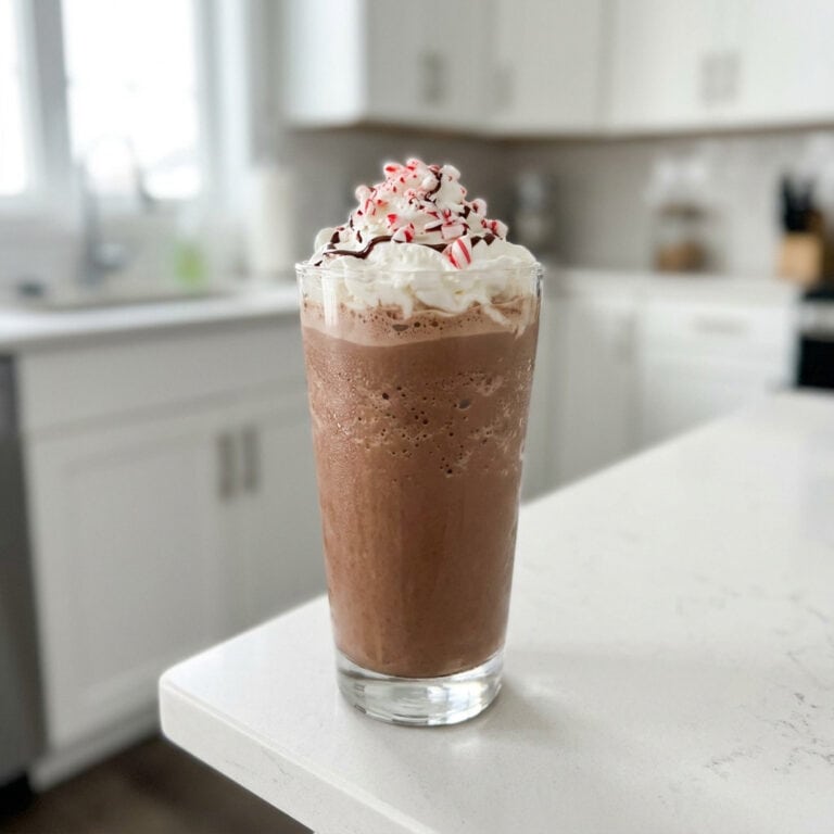 Peppermint Bark Frappe Mocktail Recipe