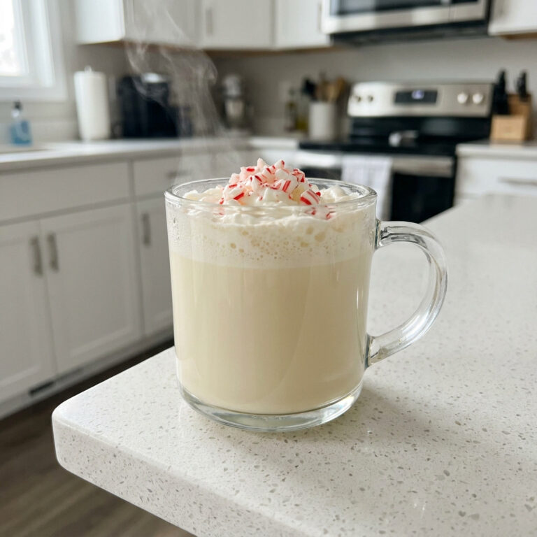 Peppermint White Hot Chocolate Mocktail Recipe