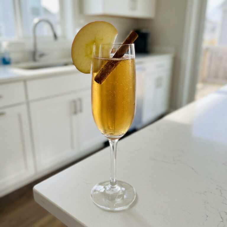Sparkling Apple Cider Mimosa Cocktail Recipe