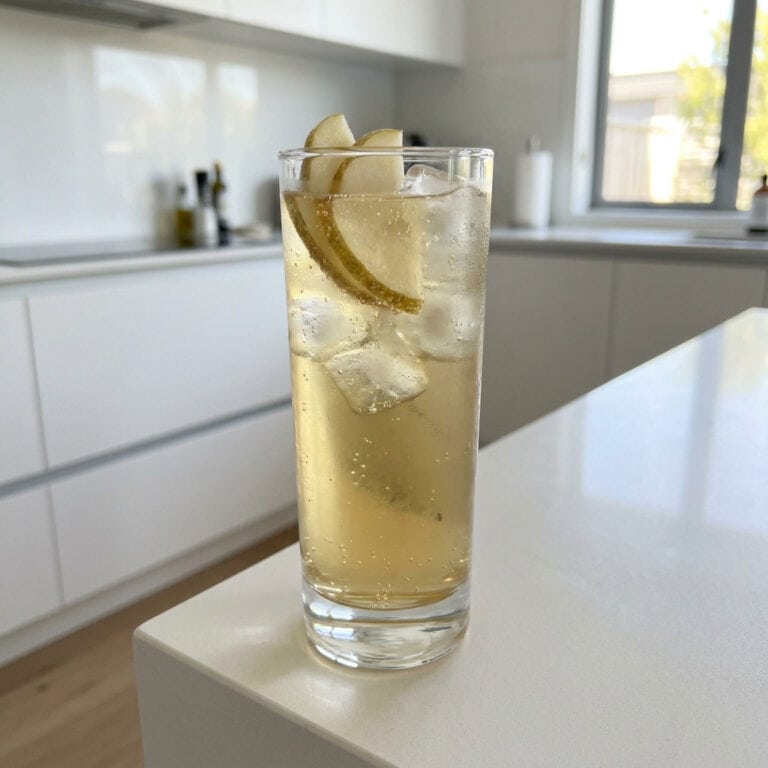 Sparkling Vanilla Pear Punch Mocktail Recipe