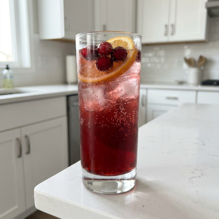 Spiced Cranberry Spritz Mocktail Recipe