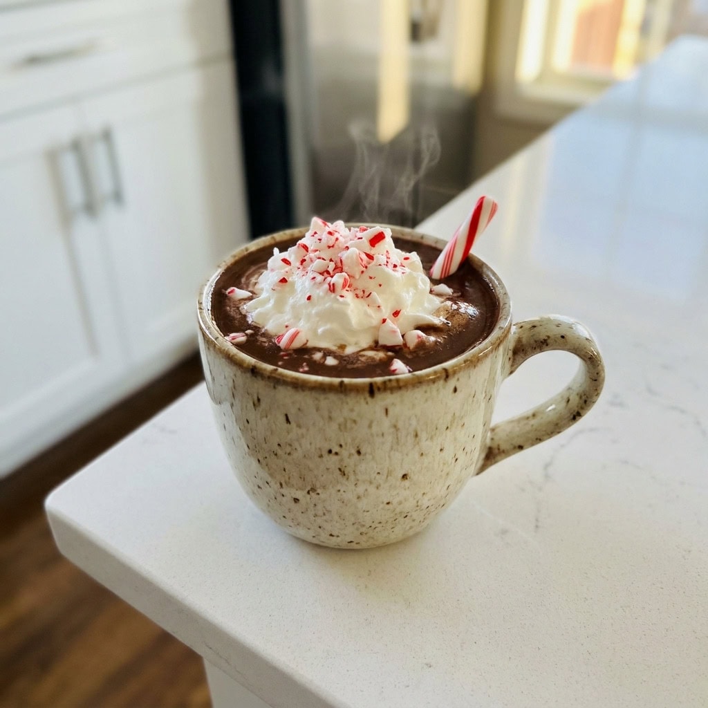 Spiked Peppermint Hot Chocolate Cocktail Recipe
