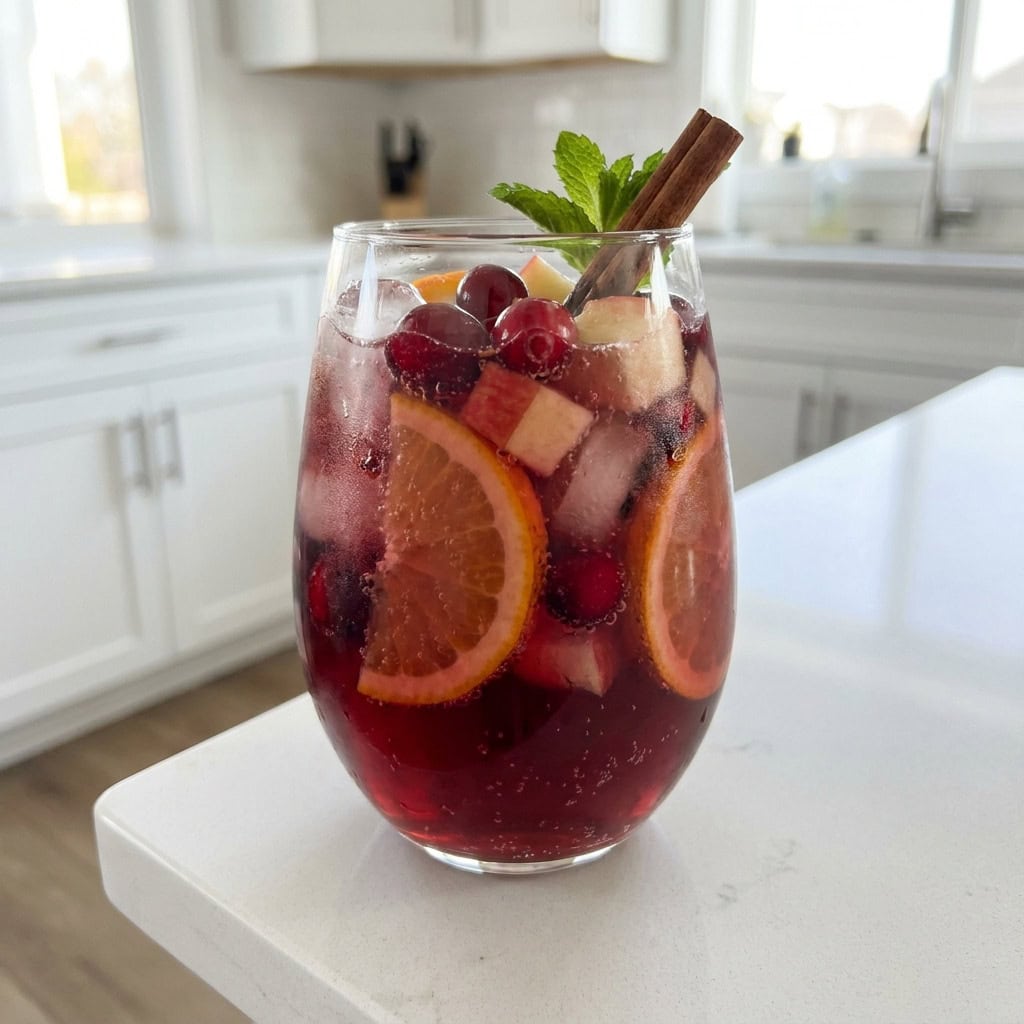 Winter Sangria Mocktail Recipe