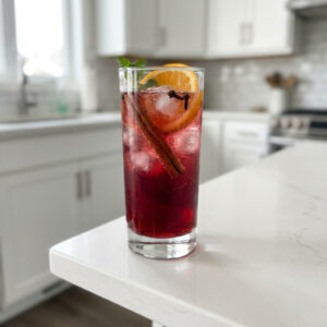 Winter Spiced Berry Spritz Mocktail Recipe