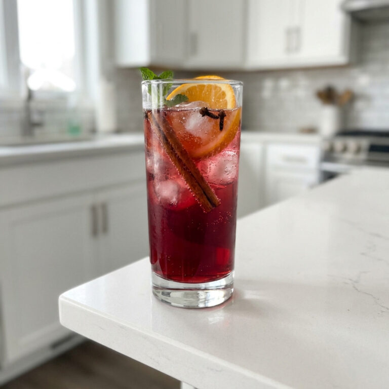 Winter Spiced Berry Spritz Mocktail Recipe