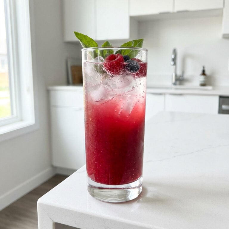 Berry Basil Cooler Mocktail Recipe