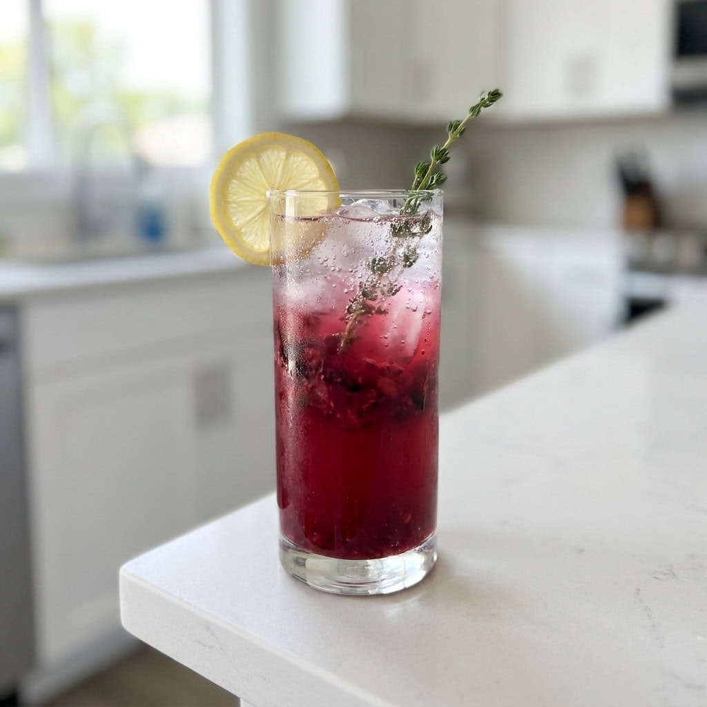 Berry Thyme Spritz Mocktail Recipe