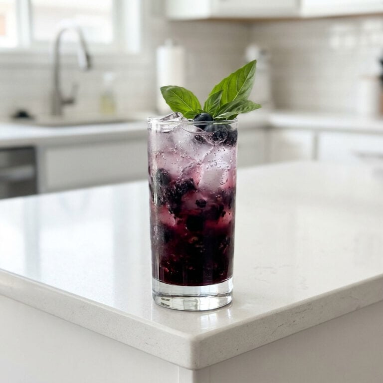 Blueberry Basil Smash Mocktail Recipe