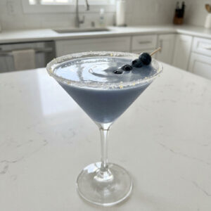 Blueberry Snow Martini Cocktail Recipe