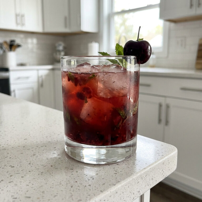 Cherry Bourbon Smash Cocktail Recipe