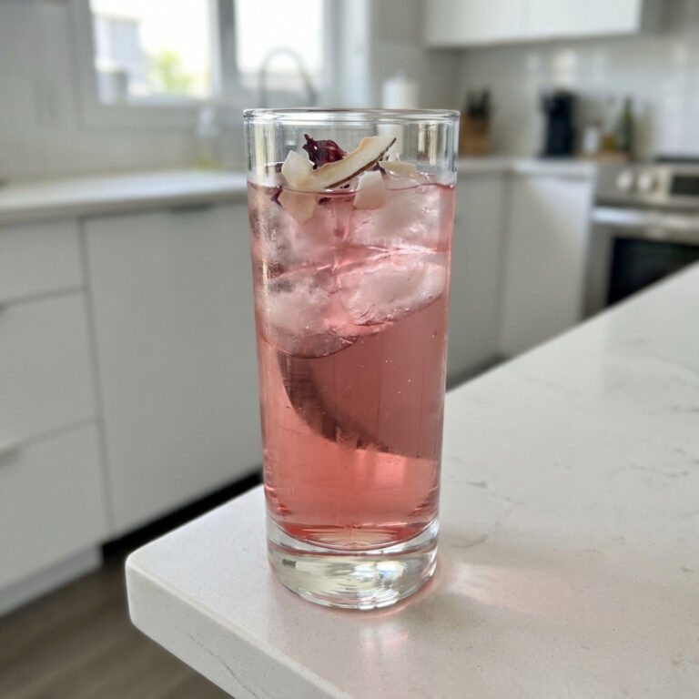 Coconut Hibiscus Breeze Mocktail Recipe