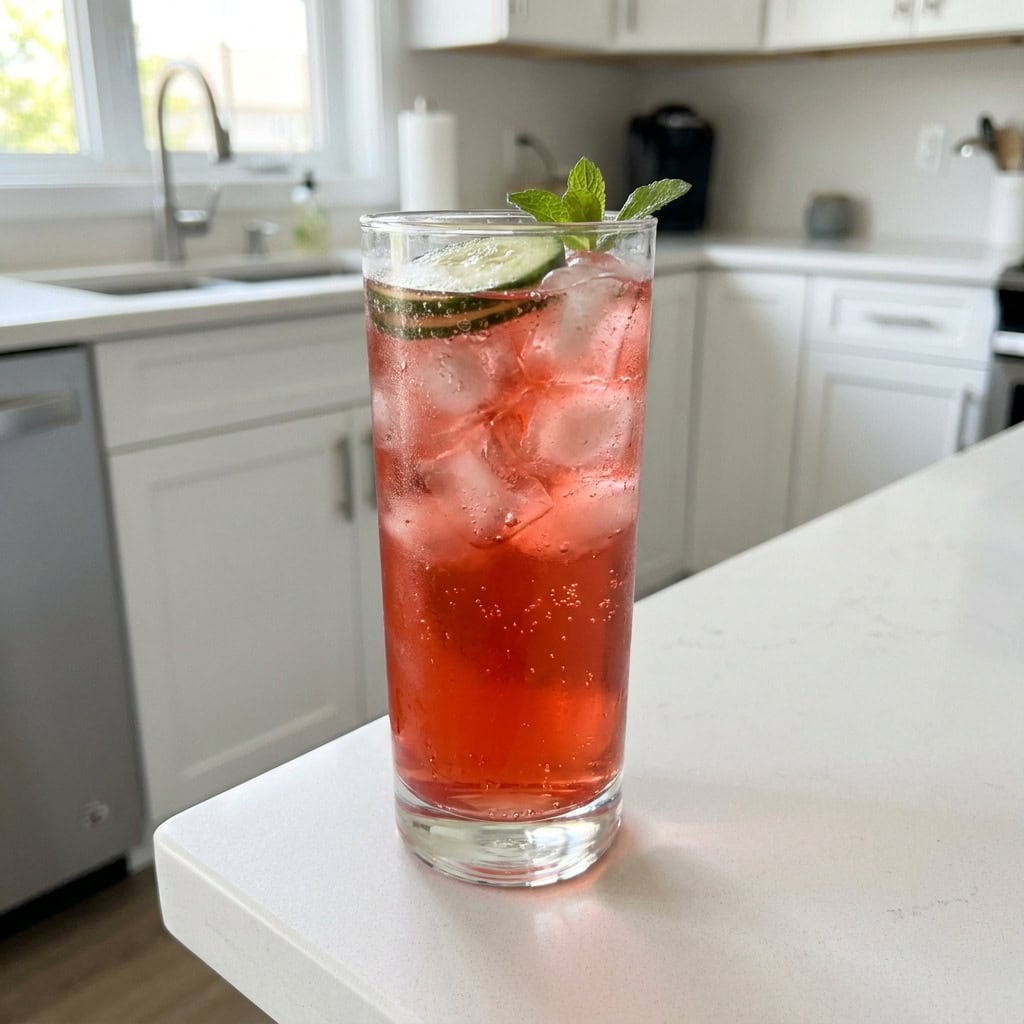 Cranberry Cucumber Cooler Mocktail Recipe