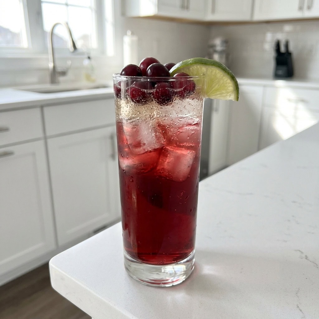 Cranberry Ginger Sparkler Mocktail Recipe