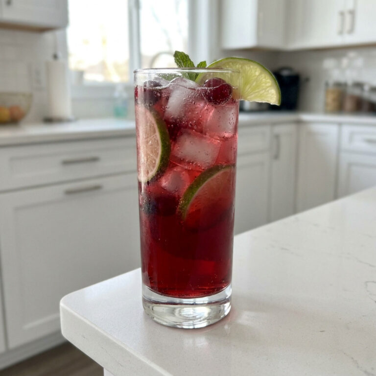 Cranberry Lime Fizz Mocktail Recipe