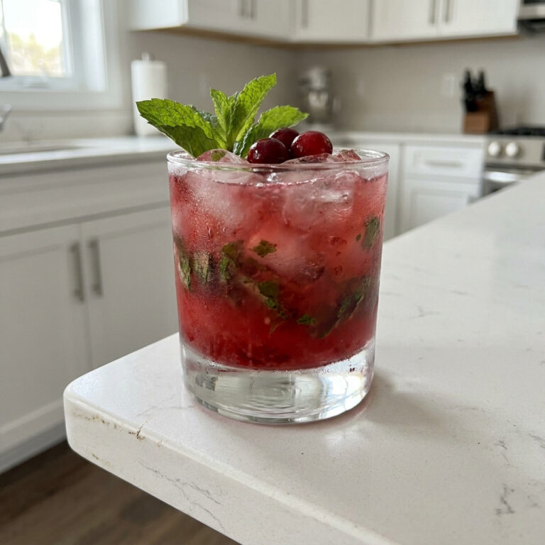 Cranberry Mint Tequila Smash Cocktail Recipe