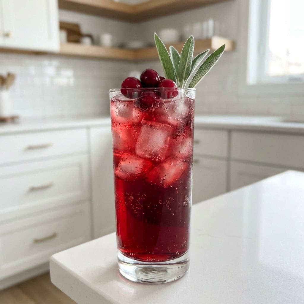 Cranberry Sage Delight Mocktail Recipe