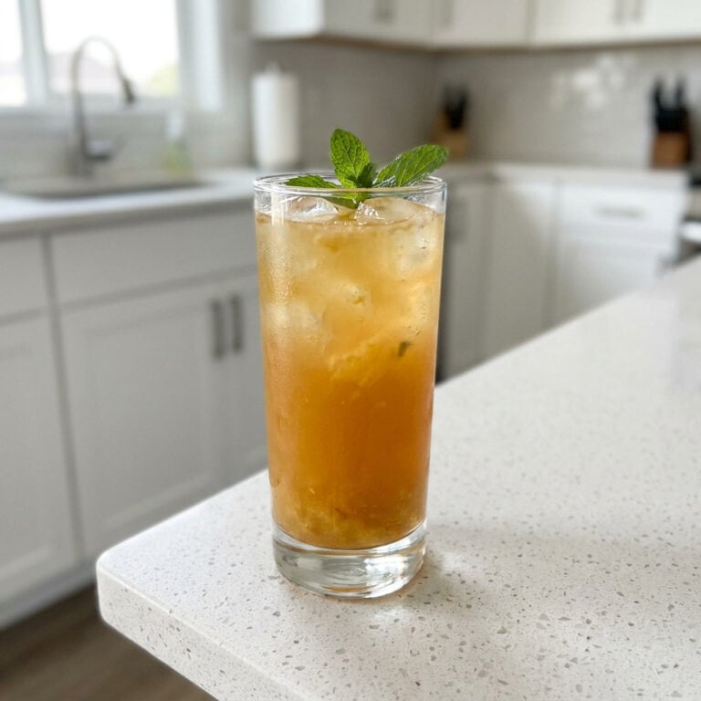 Ginger Peach Tea Mocktail Recipe