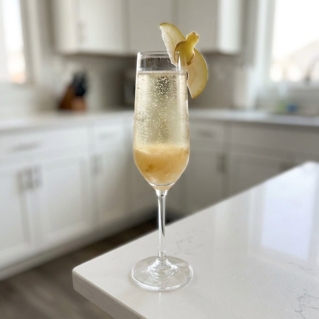 Ginger Pear Sparkler Mocktail Recipe