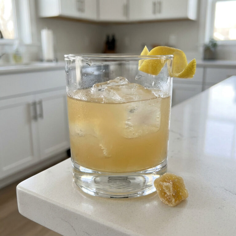 Ginger Whiskey Sour Cocktail Recipe