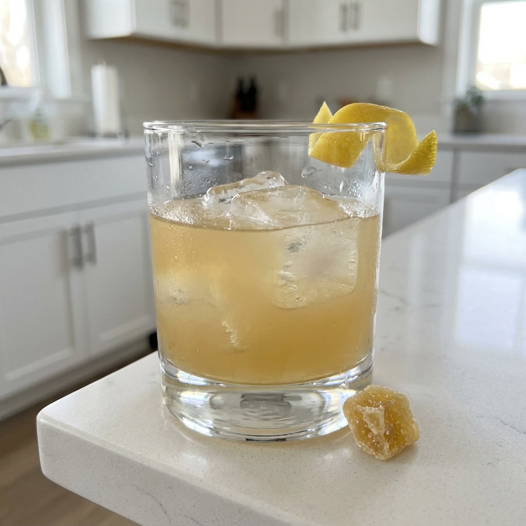 Ginger Whiskey Sour Cocktail Recipe