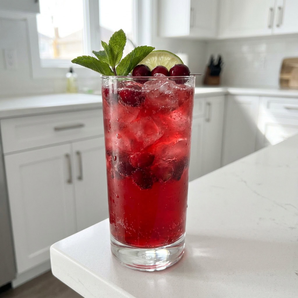 Maple Cranberry Smash Mocktail Recipe