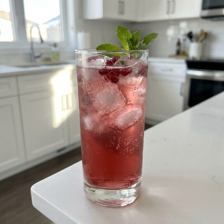Maple Pomegranate Fizz Mocktail Recipe