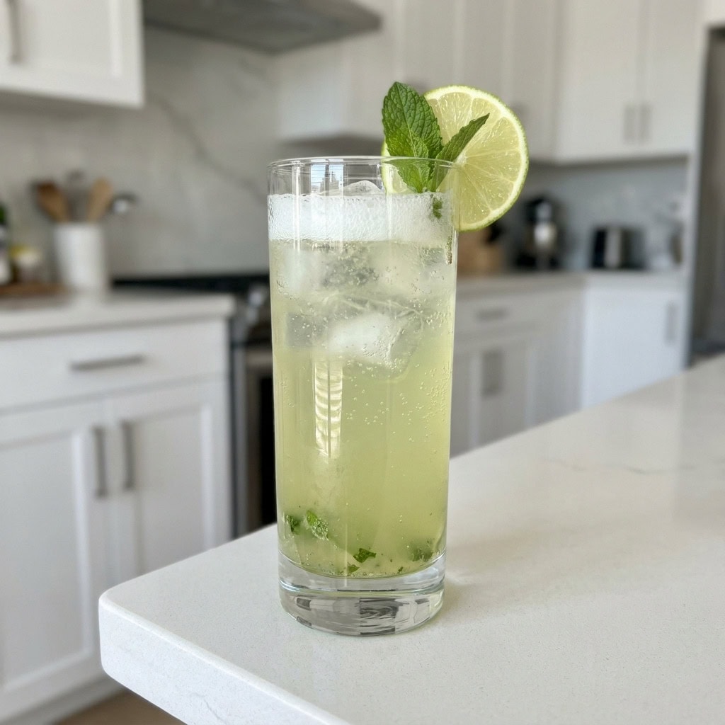 Minty Lime Sparkler Mocktail Recipe