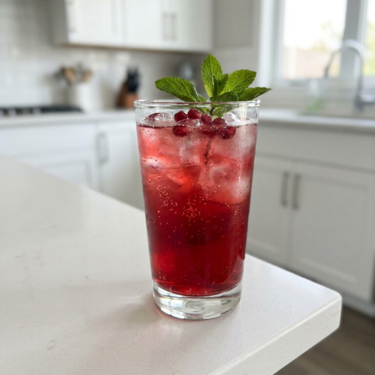 Pomegranate Mint Fizz Mocktail Recipe