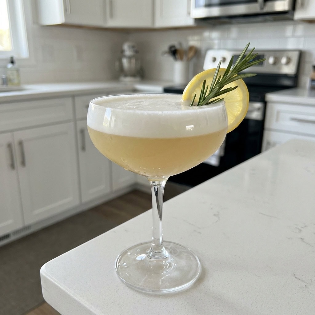Rosemary Gin Sour Cocktail Recipe