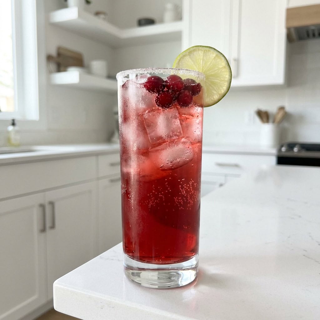 Vanilla Cranberry Crush Mocktail Recipe