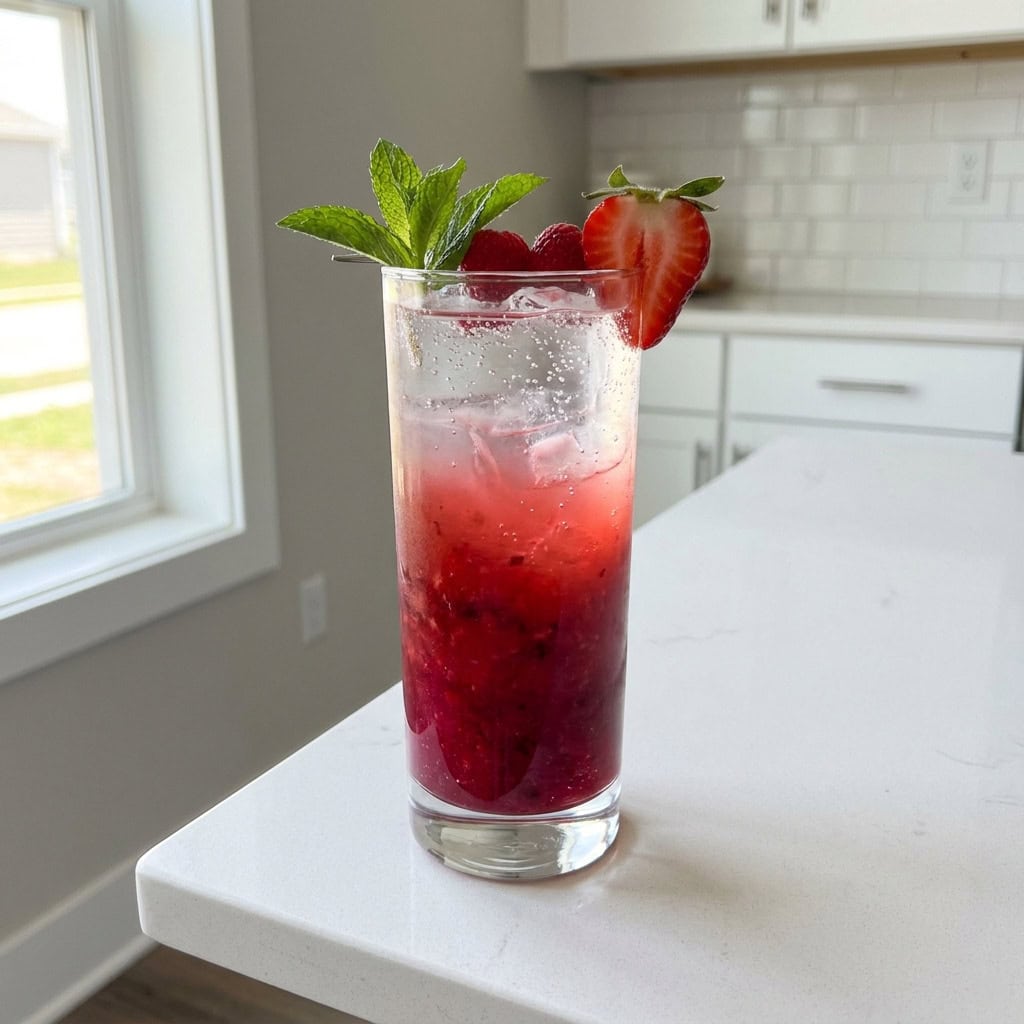 Berry Mint Cooler Mocktail Recipe