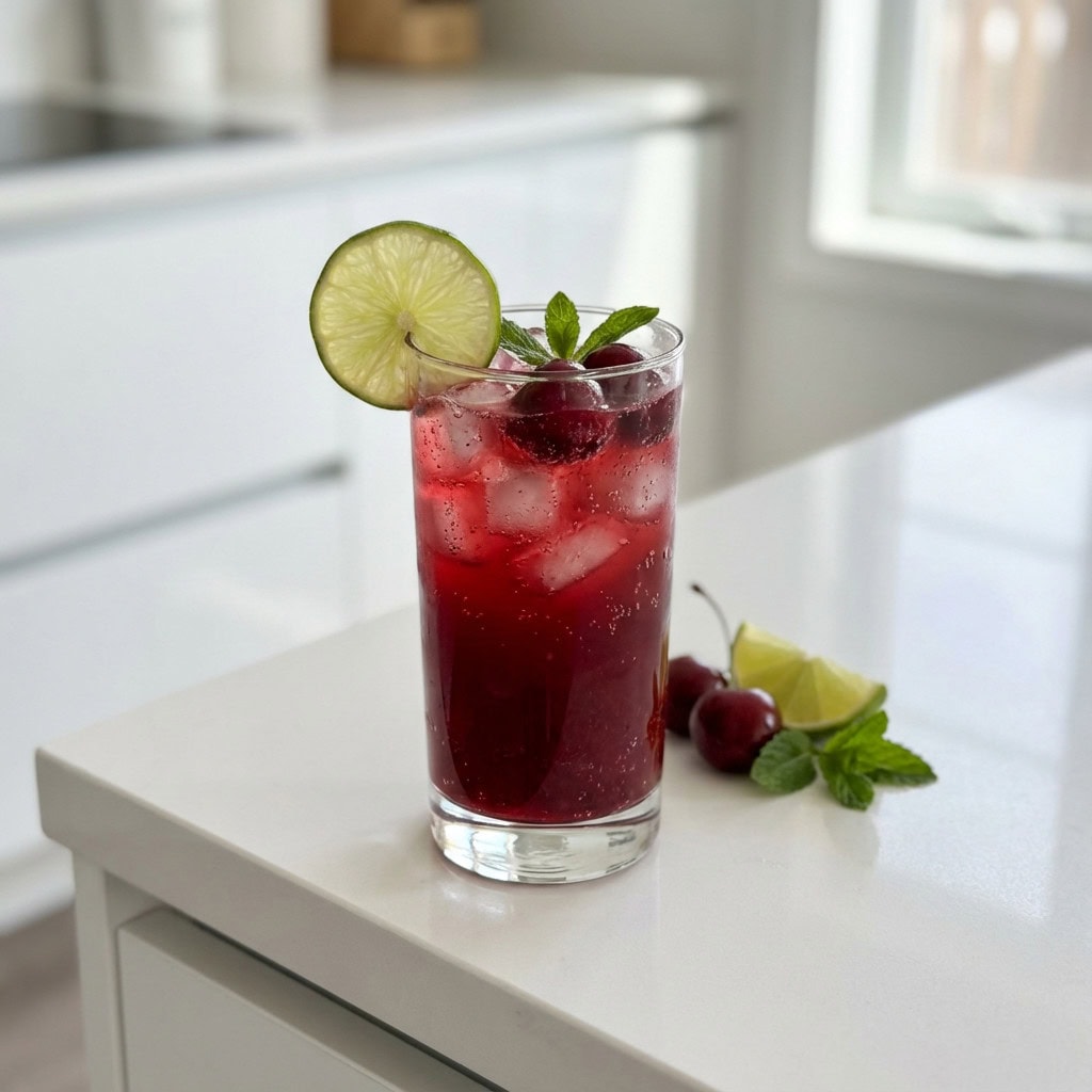 Juicy Cherry Crush Mocktail Recipe