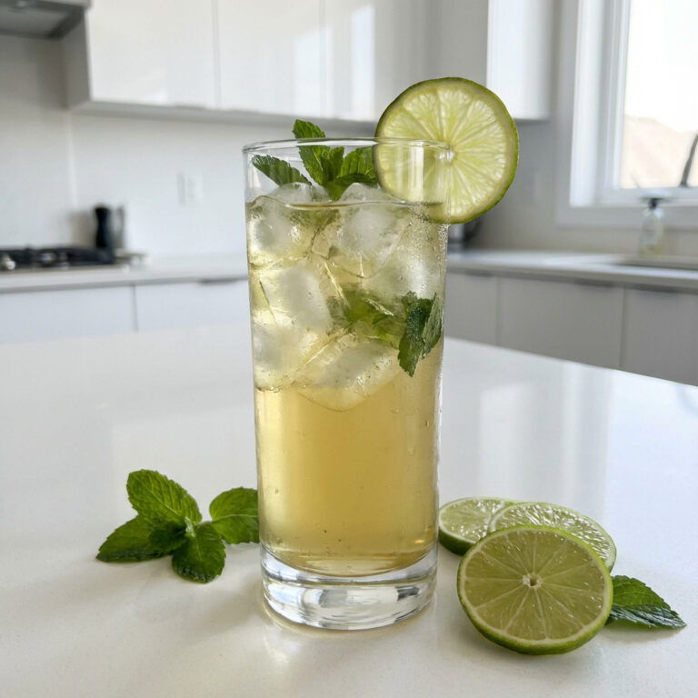 Minty Green Tea Cooler Cocktail Recipe