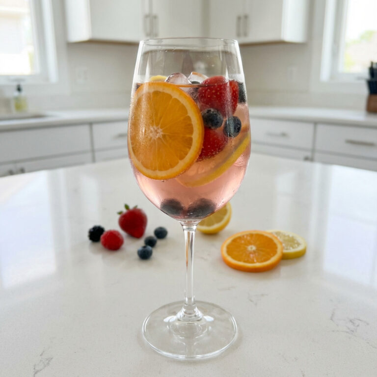 Romantic Rosé Sangria Cocktail Recipe