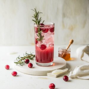 Rosemary Cranberry Bliss Mocktail Recipe