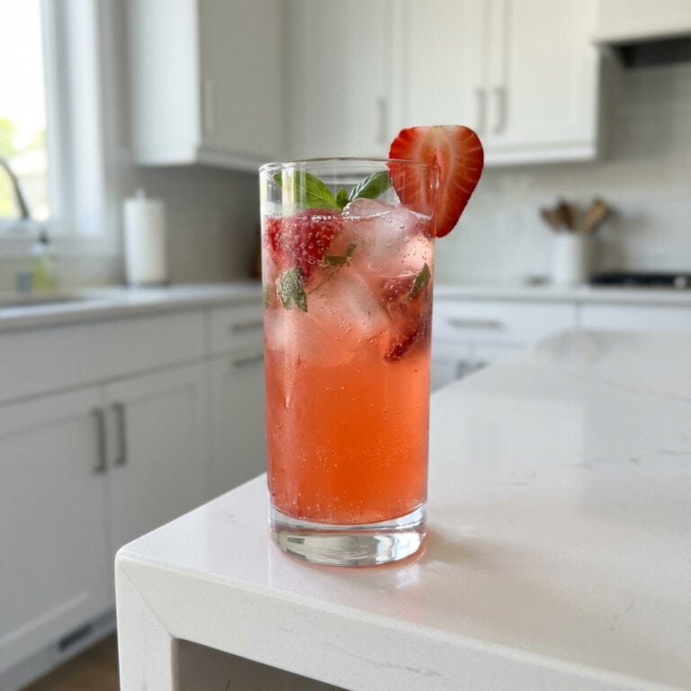 Strawberry Basil Fizz Cocktail Recipe