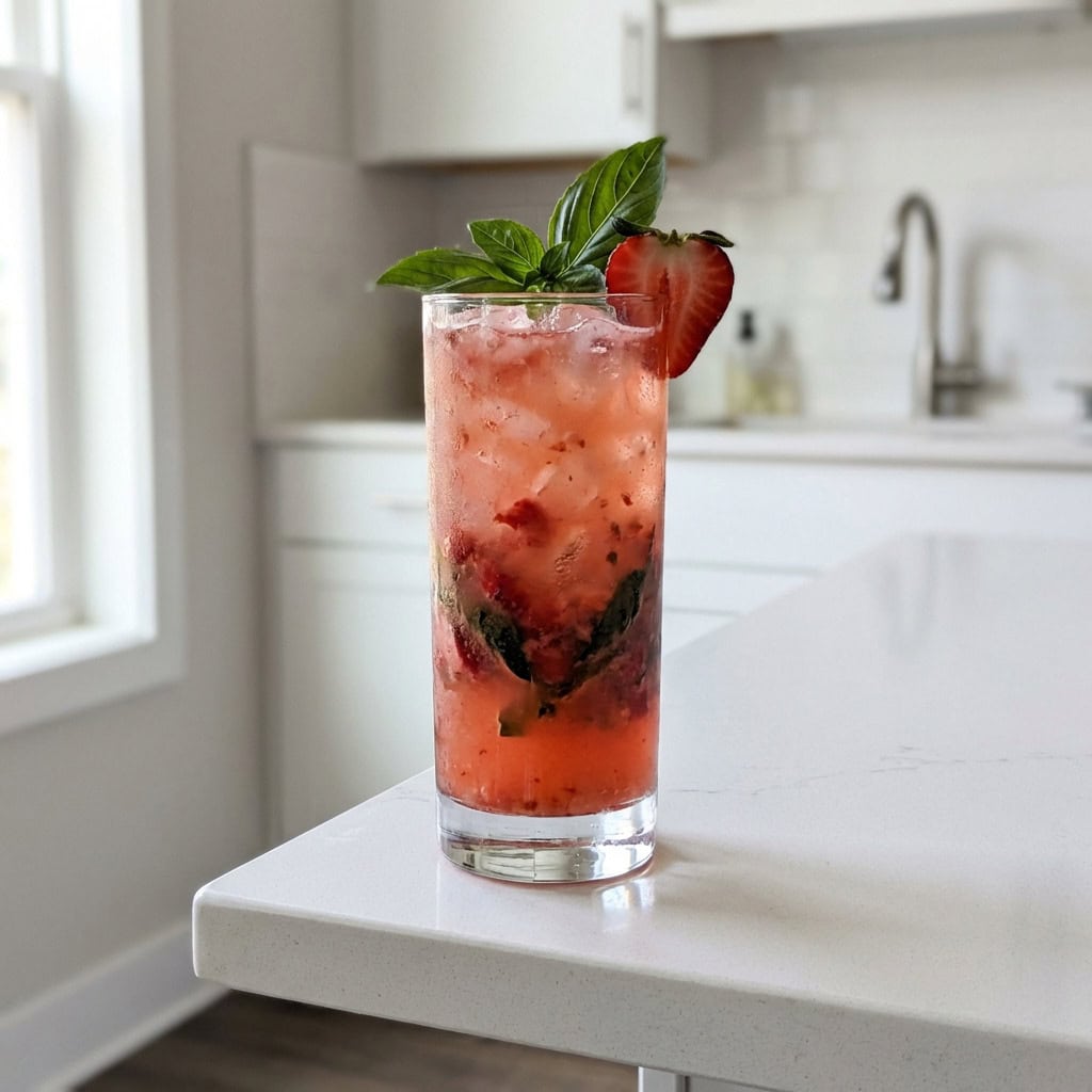 Strawberry Basil Smash Cocktail Recipe